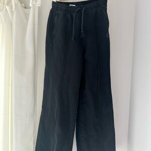 Black Drawstring pink sweatpants